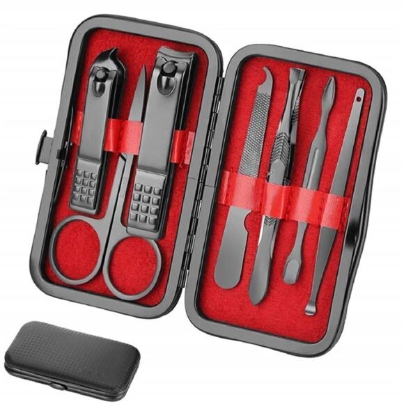 Manicure Set Personal Care Nail Clipper Kit Manicure 8 n 1 Professional Pedicure - Picture 1 of 5